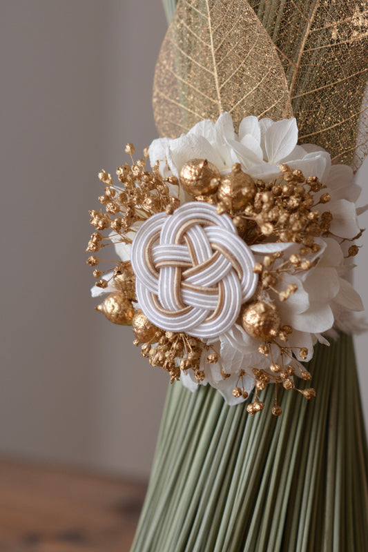 イグサの花飾り (ゴールド)