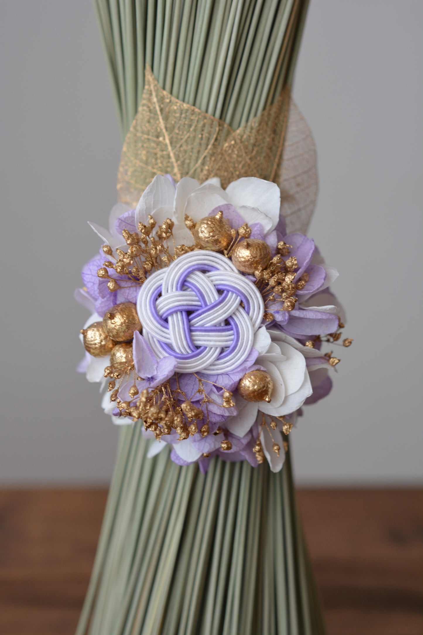 イグサの花飾り (パープル)