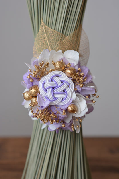 イグサの花飾り (パープル)