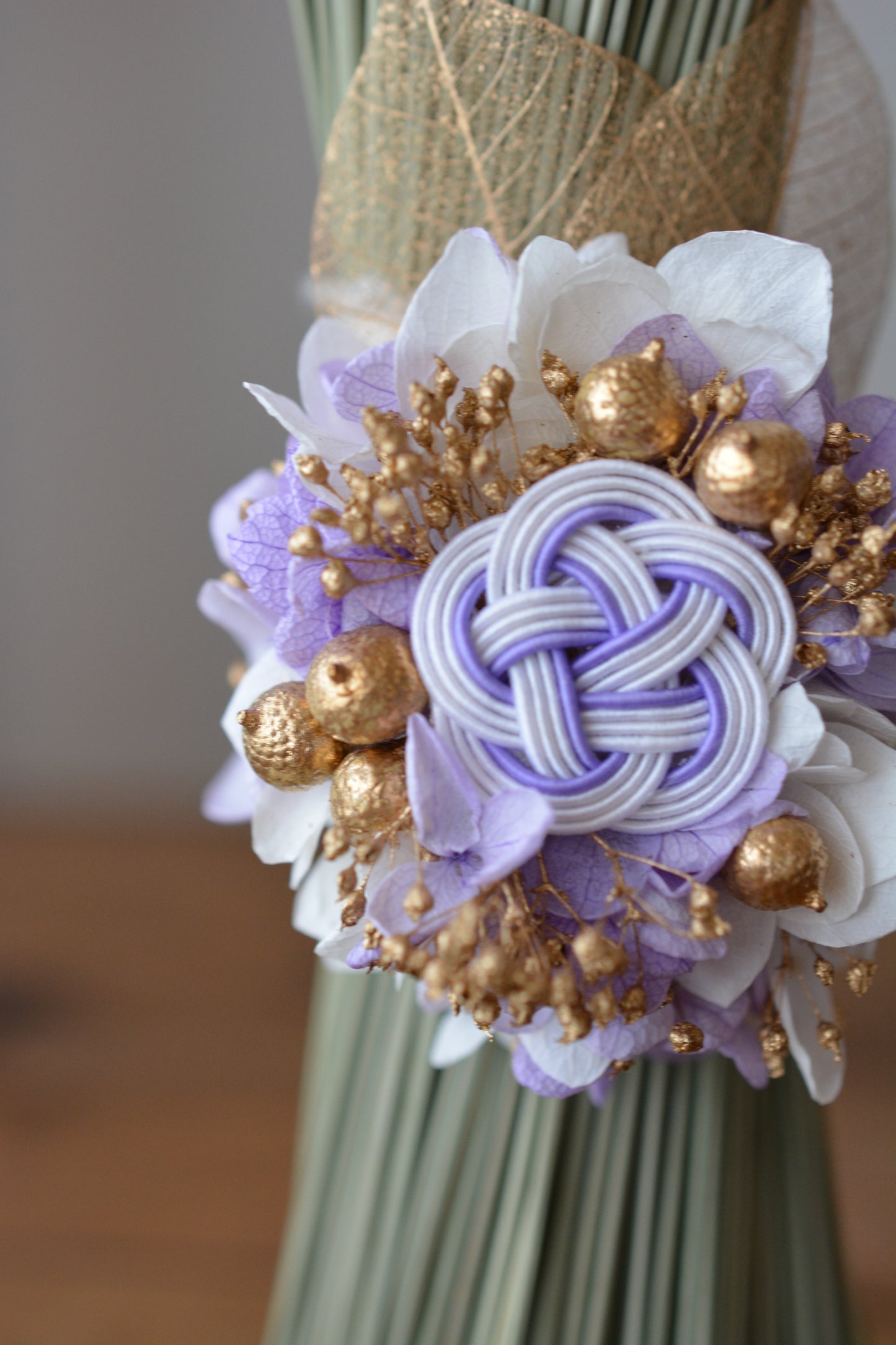 イグサの花飾り (パープル)