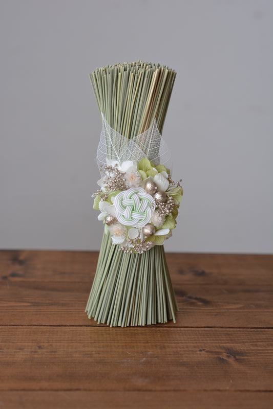 イグサの花飾り (グリーン）