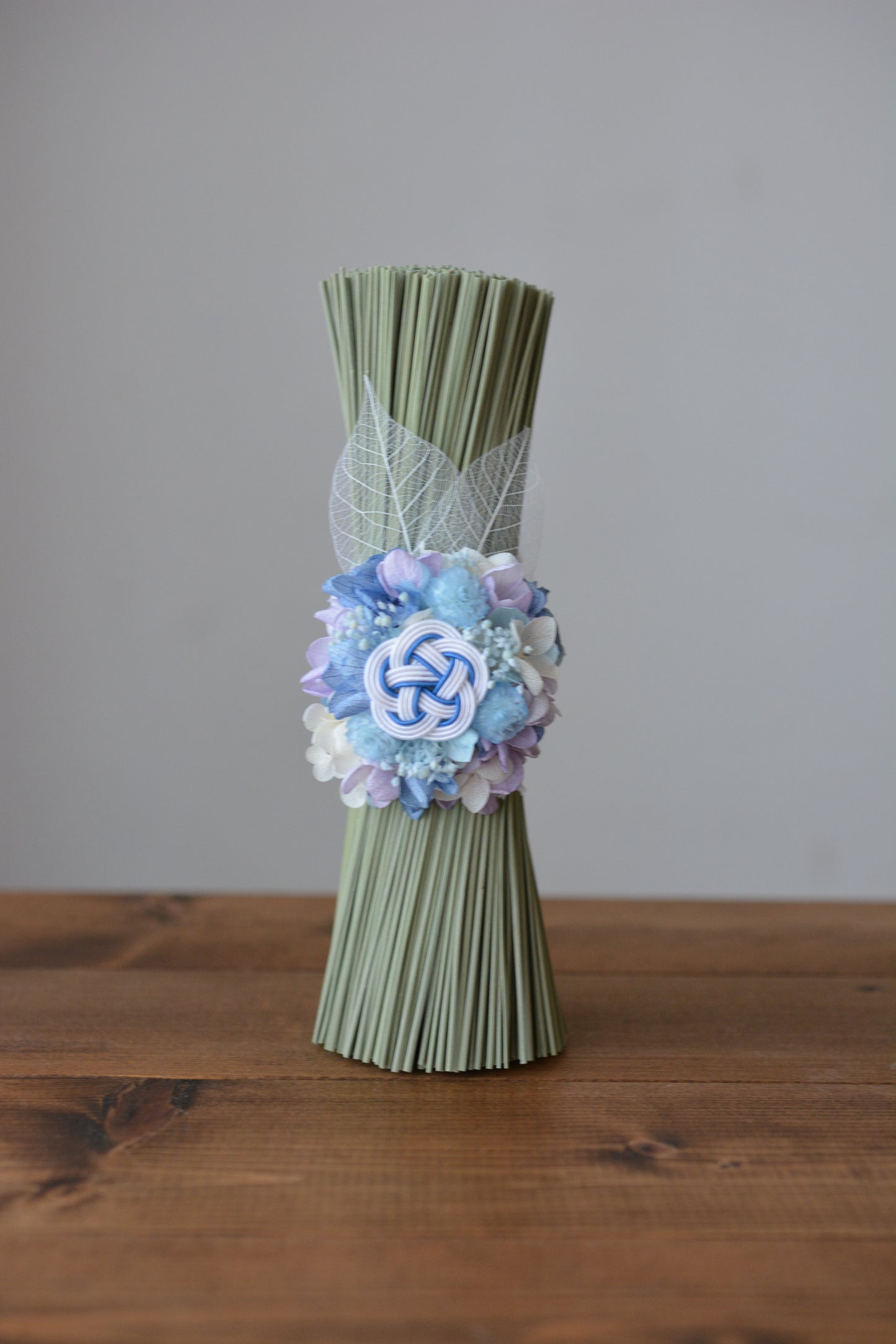 イグサの花飾り (シーブルー）