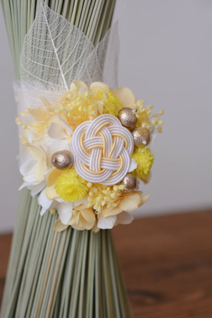 イグサの花飾り (イエロー）