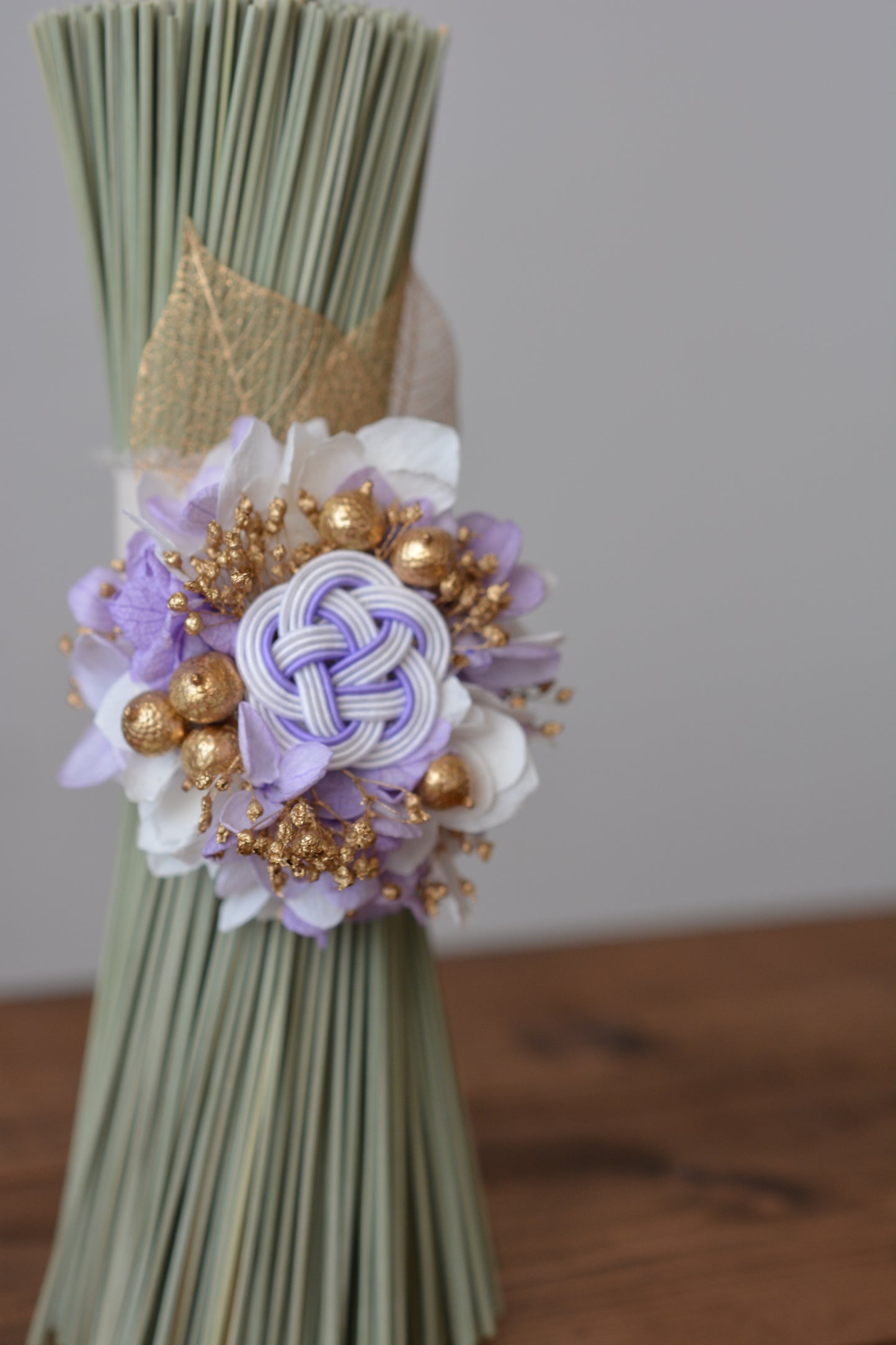 イグサの花飾り (パープル)