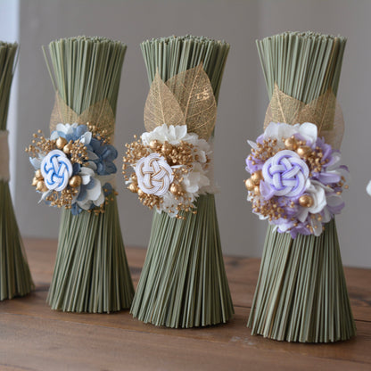 イグサの花飾り (ゴールド）