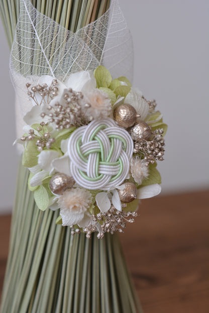 イグサの花飾り (グリーン）