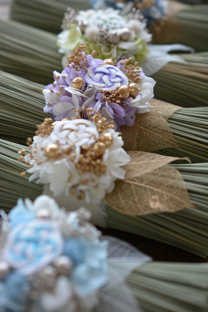 イグサの花飾り (パープル)