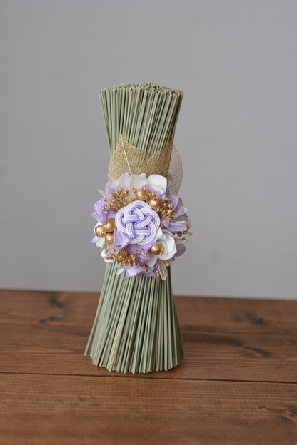 イグサの花飾り (パープル)