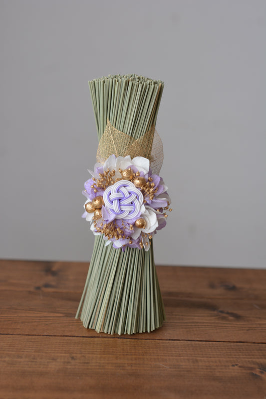 イグサの花飾り (パープル)