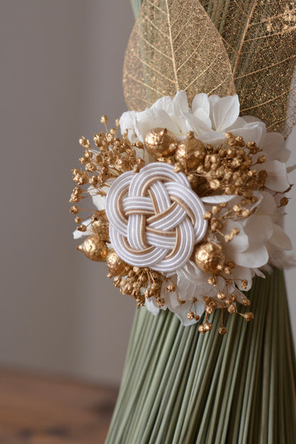 イグサの花飾り (ゴールド）