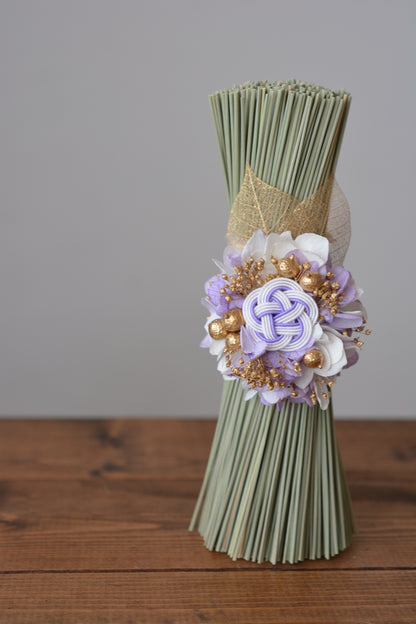 イグサの花飾り (パープル)