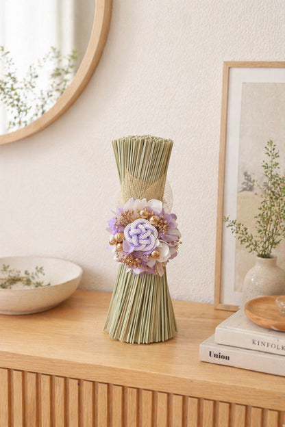 イグサの花飾り (パープル)